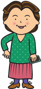 mrs kelly jobber character illustration